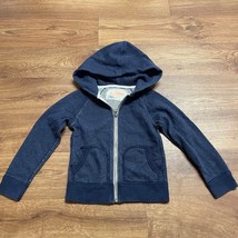 Crewcuts Lightweight Like Lightening Full Zip Up Blue Hoodie Boys Size 4-5 - $23.76