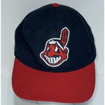 Vintage Cleveland Indians Snapback Hat Cap MLB Chief Wahoo 90s - £19.43 GBP