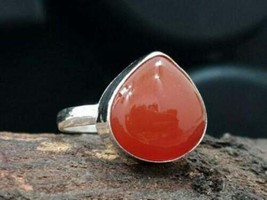 Natural Gemstone 4 Carat High Quality Red Coraline/Coral/ Moonga Gemstone Ring - £55.71 GBP