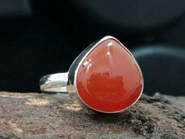 Natural Gemstone 4 Carat High Quality Red Coraline/Coral/ Moonga Gemstone Ring - £53.24 GBP