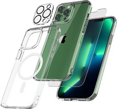 [5 in 1] Magnetic Clear Compatible With iPhone 12 Pro Max Case - £11.59 GBP