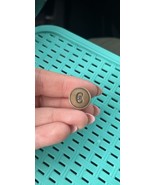 Vtg Nino Cerruti Button Style Bronze Advertising Logo Lapel Pin - $8.00
