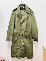 1950s Korean War US Military Wool lined Overcoat Belted Trench Coat - Medium Rrg - £83.04 GBP