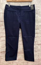 New York &amp; Co Navy Blue The Crosby Street Pant Slim Leg Crop Womens Size... - $23.20