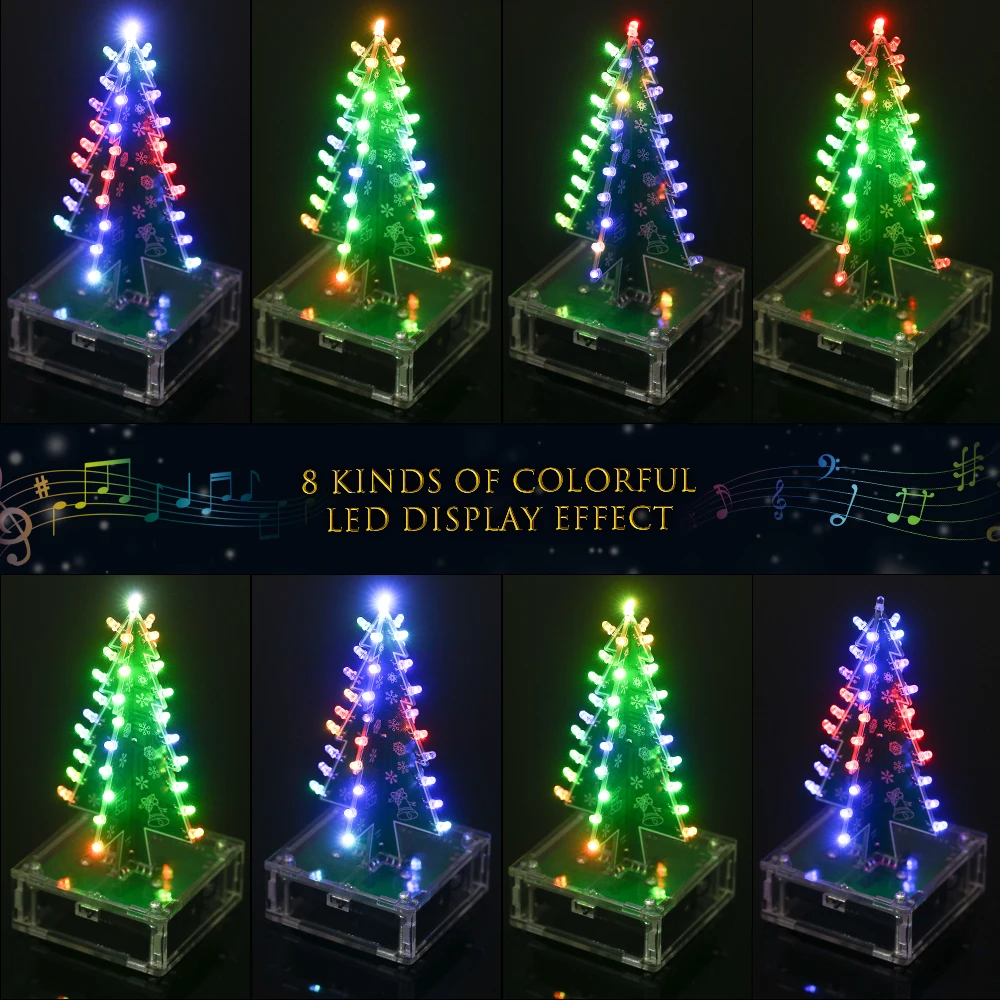 DIY Christmas Tree kit Colorful Easy Ma LED Light Acrylic Christmas Tree with Mu - £179.97 GBP