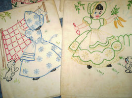 Bonnet / Sunbonnet Girls TOWEL embroidery pattern AB7200  - £3.93 GBP