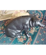 Black cast iron pig piggybank door stop ORIGINAL - €88,16 EUR