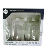 Whiskey Glass Gift Set 6 Stone &quot;Ice&quot; Cubes by Dashing Fine Gifts New Sea... - £14.33 GBP