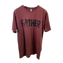 Father Mens L.A.T Apparel Graphic T-Shirt Brown Black Crew Neck L New - $16.14