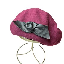 Hat Attack Burgundy Beret with Black Bow - £11.89 GBP