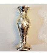 Weeping Silver BUD VASE 6&quot; Mid Century Modern Textured Ceramic Home Decor - £7.75 GBP