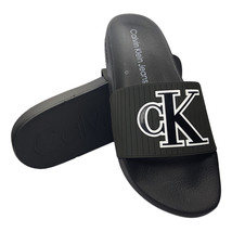 Nwt Calvin Klein Msrp $69.99 Alonzo Men&#39;s Gray Slip On Slides Sandals Size 12 - £24.05 GBP
