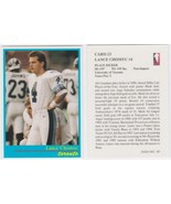 1987 Jogo Lance Chomyc Card #23 Toronto Argonauts University of Toronto - €1,70 EUR