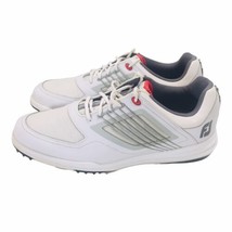 Footjoy Fury Men’s 11.5 Soft Spiked Golf Shoes Sneakers White Lace 51100 - $56.99