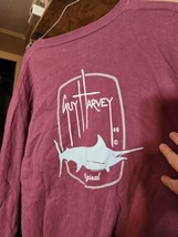 Guy Harvey Long Sleeve Shirt Lrg purple marlin shark 2016 men&#39;s deep sea... - $8.58