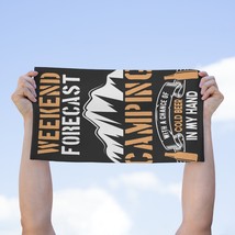 Custom Rally Towel: Camping Adventure &amp; Beer, Soft Absorbent, 11x18 - £13.83 GBP