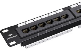 UL Listed Rackmount or Wall Mount 1U 24 Port Network Patch Panel 19 inch Cat6 Pa - £79.82 GBP