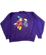 Disney World 25th Mickey Mouse Made USA Sweatshirt Purple Size Large Mic... - $37.89 CAD
