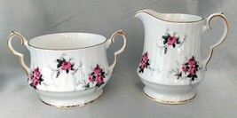 PRINCESS HOUSE Hammersley Fine Bone China (Spode) Roses Sugar Bowl &amp; Cre... - $19.50