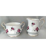 PRINCESS HOUSE Hammersley Fine Bone China (Spode) Roses Sugar Bowl &amp; Cre... - $19.50