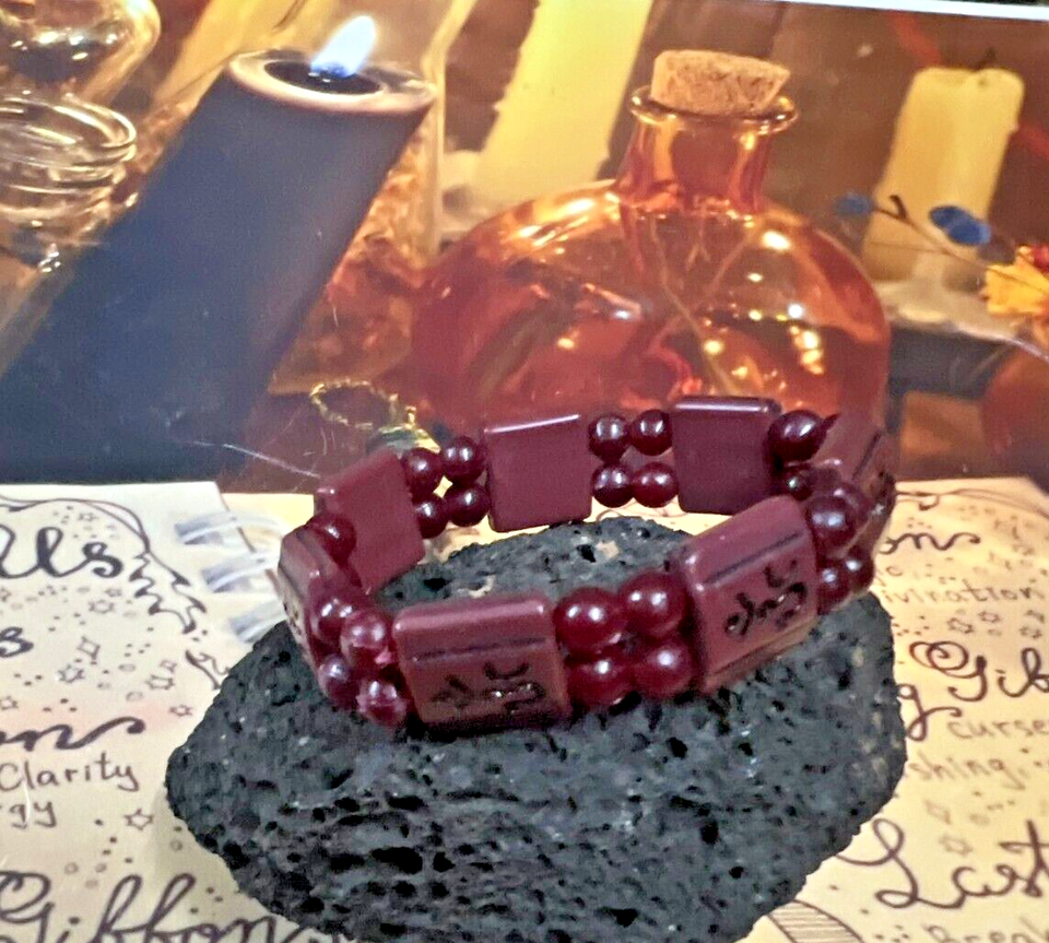 Most Powerful Wealth Richness Nagmani Rare Black Stone Bracelet $$$$ - $68.35