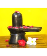 Shivling for Home Pooja Temple Marbre Noir Seigneur Shiva Lingam Sawan... - $47.27