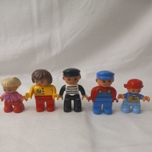 Lego Duplo Lot Of 5 Figures Men,Boy, Prisoner, Female Mechanic, Girl Tod... - $25.73