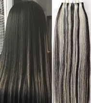 18&quot;,20&quot; 100grs,40pcs, 100% HIGHLIGHTED Human Tape In Hair Extensions #1B/613 - £85.62 GBP+