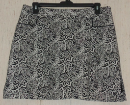 New Womens Sport Haley Black &amp; White Paisley And Floral Print Skort Size 14 - £22.38 GBP