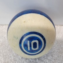Vintage Billiard Pool Ball 2 1/4&quot; Blue #10 Replacement Double Circle Str... - $10.29