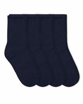 Jefferies Socks Boys School Uniform Cotton Rib Crew Dress Socks 4 Pair Pack - £11.78 GBP