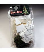 Vintage Walco Pin-By-Number Tree-Dees Christmas Ornament Kit No. 7142 (1... - $25.00