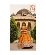 Mustard  Chaniya Choli with Sequence and Thread Work - $1,310.50 MXN