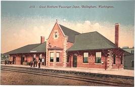 Great Northern Passenger Depot, Bellingham, Washington, vintage postcard - £8.94 GBP