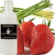 Strawberry Lemongrass Scented Body Wash/Shower Gel/Bubble Bath/Liquid Soap - £10.22 GBP+