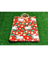 Elegant Red Lotus Cow Motif Handcrafted Pooja Bag | Festive & Spiritual Gift  - $12.00