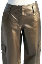 Cache Dark Gold Butter Leather Lined Cargo Pant NWT Motorcycle Sz XS/S/M... - £84.21 GBP