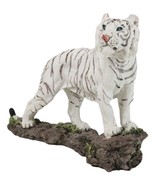 Apex Jungle Predator Prowling Fierce Siberian White Bengal Tiger Figurine - $38.26 CAD