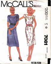 Misses&#39; PULLOVER DRESS Vintage 1980 McCall&#39;s Pattern 7081 Size Large - £9.44 GBP