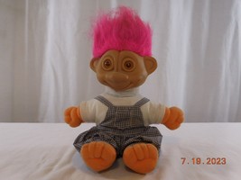 Soma Glow Troll Doll Brown Eyes and Pink Hair 11” Vintage 1992  Lights up Works - £14.03 GBP