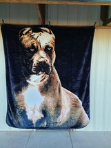 Pitbull Brown Terrier Dog Bully Queen Size Blanket Bedspread - £44.61 GBP