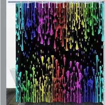 Colorful Paint Splatter Shower Curtain 72x72 Inches - $65.33