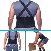Back Support Belt Heavy Lift Lumbar Brace Suspenders for Work Adjustable... - $13.73