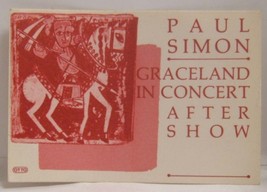 PAUL SIMON - VINTAGE ORIGINAL CONCERT TOUR CLOTH BACKSTAGE PASS ***LAST ... - £7.94 GBP