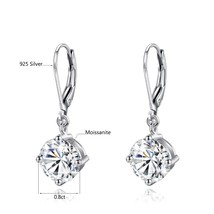 Certificated Moissanite Earrings For Women 100% 925 silver Long Dangle Earings P - £72.92 GBP