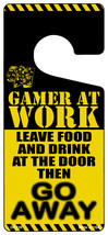 Gamer At Work Go Away Dice Novelty Metal Door Hanger - £14.97 GBP