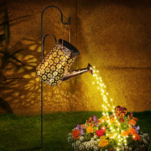 Solar Watering Can with Lights,Solar Outdoor Garden Decor Waterproof Large Hangi - $53.23