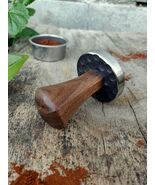 Coffee tamper, 51mm Walnut wood tamper, Stainless steel tamper, Handmade... - $70.00