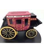 Vintage Wells Fargo Bank Stagecoach Metal Coin Bank 1998 Cast Iron Style... - $19.79