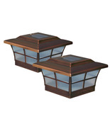 6x6 Copper Plated Prestige Solar Post Cap SLO86 (2 Pack) - £61.56 GBP